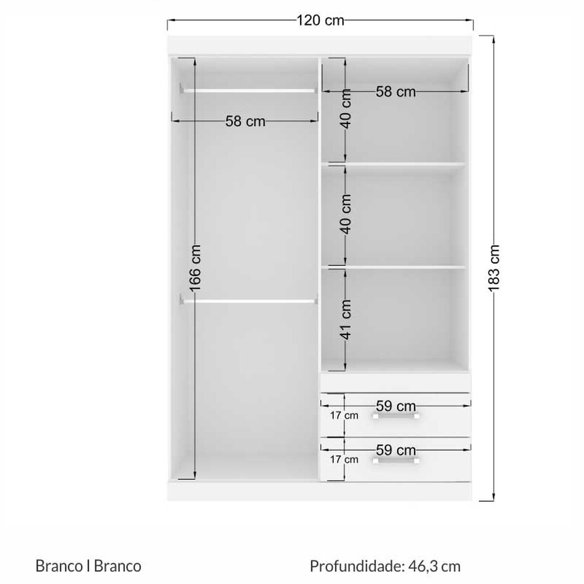 Clóset Onessta Start Blanco 4 Puertas 2 Cajones