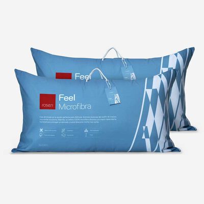 Imagen 1 del producto Set 2 Almohadas Rosen Feel Microfibra 50x90 cm