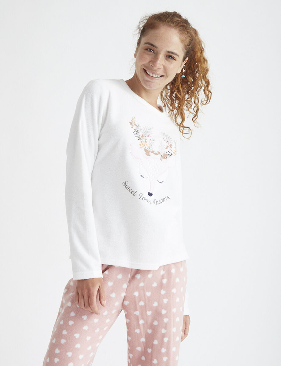 Pijama Polar Mujer Icono Abc