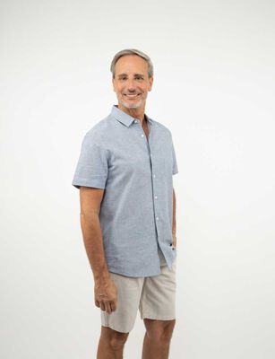 Imagen 1 del producto Camisa Manga Corta Hombre Portman Club Azul, Ecru, Negro, Verde