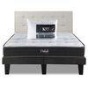 Combo Cama Europea Prelude Radiant 2 Plazas Normal + Respaldo Urban Arena + Pack Almohadas