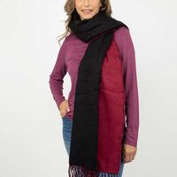 Bufanda de Lanas con Flecos Mujer Bside