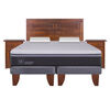 Cama Europea CIC Base Dividida King Ortopedic Advance + Respaldo + 2 Veladores Milan + 2 Almohadas