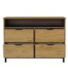 C&oacute;moda Vekkahome Iris 4 Cajones Caf&eacute;