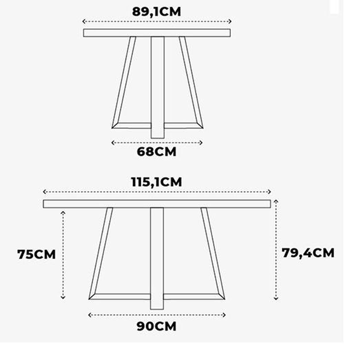 Juego de Comedor Decocasa Mara 4 Sillas Natural
