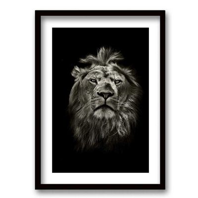 Cuadro Decorativo Retela León BN 40 x 30 cm