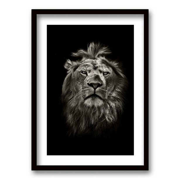 Cuadro Decorativo Retela León BN 40 x 30 cm