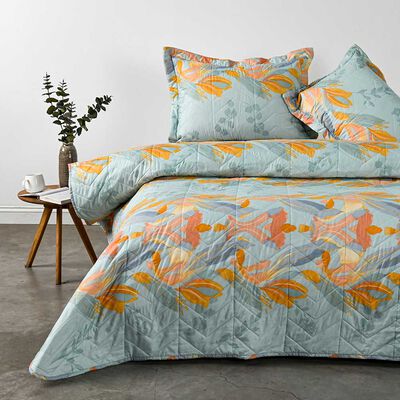 Quilt Estampado American Family 2 Plazas Aquamarine