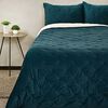 Cubrecama Plush Sherpa Zibel 2 Plazas Liso Teal