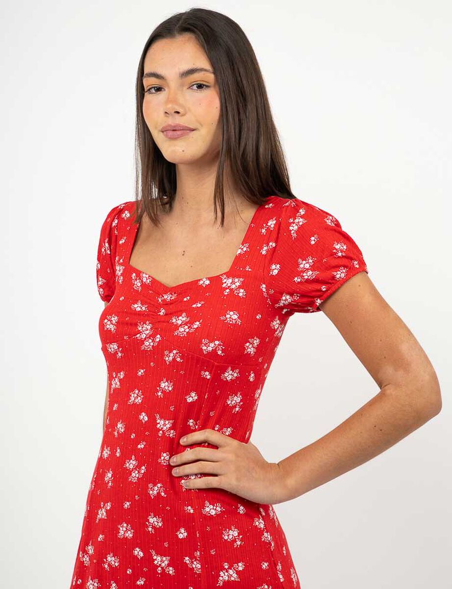 Vestido Mini Manga Corta Mujer Icono