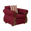 Juego de Living Deco Outlet Tarento Sofá 3 Cuerpos + Dos Sillones 1 Cuerpo Burdeo