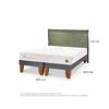 Cama Europea CIC Base Dividida King Cocopedic + Respaldo Miro Olivo