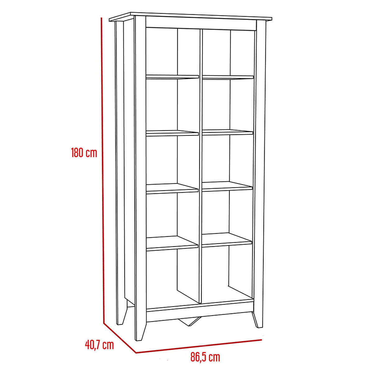 Combo Rack TV 65" Con Puerta + Librero Tuhome Essential 12