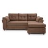 Sofá Seccional Muebles MPR Queen 3 Café