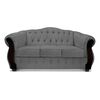 Sofá Elegant Detail Orlando 3 Cuerpos Tela Gris