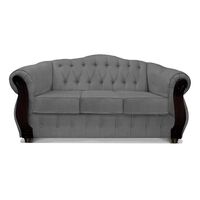 Sofá Elegant Detail Orlando 3 Cuerpos Tela Gris