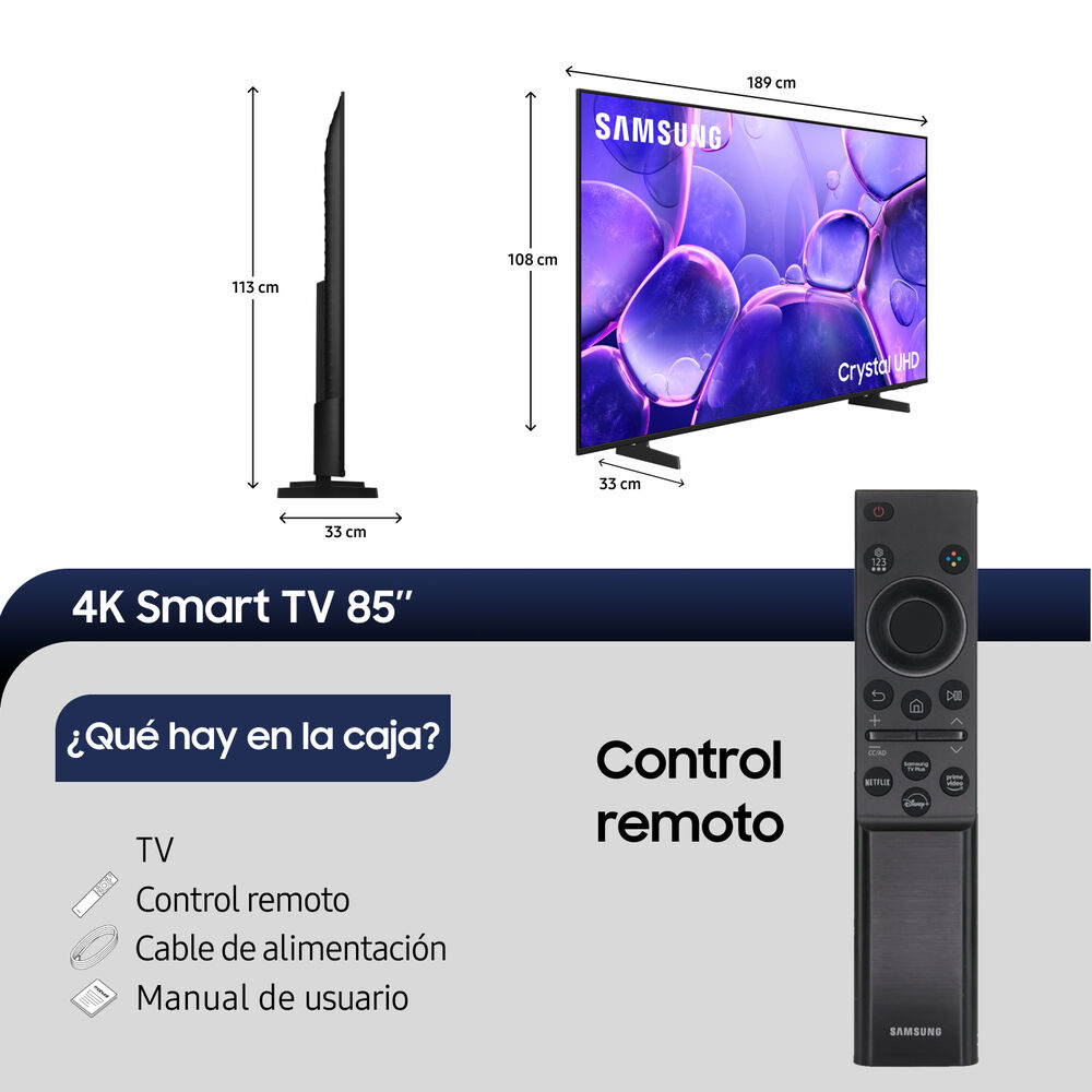 Samsung Crystal UHD U8000F 85", foto 2