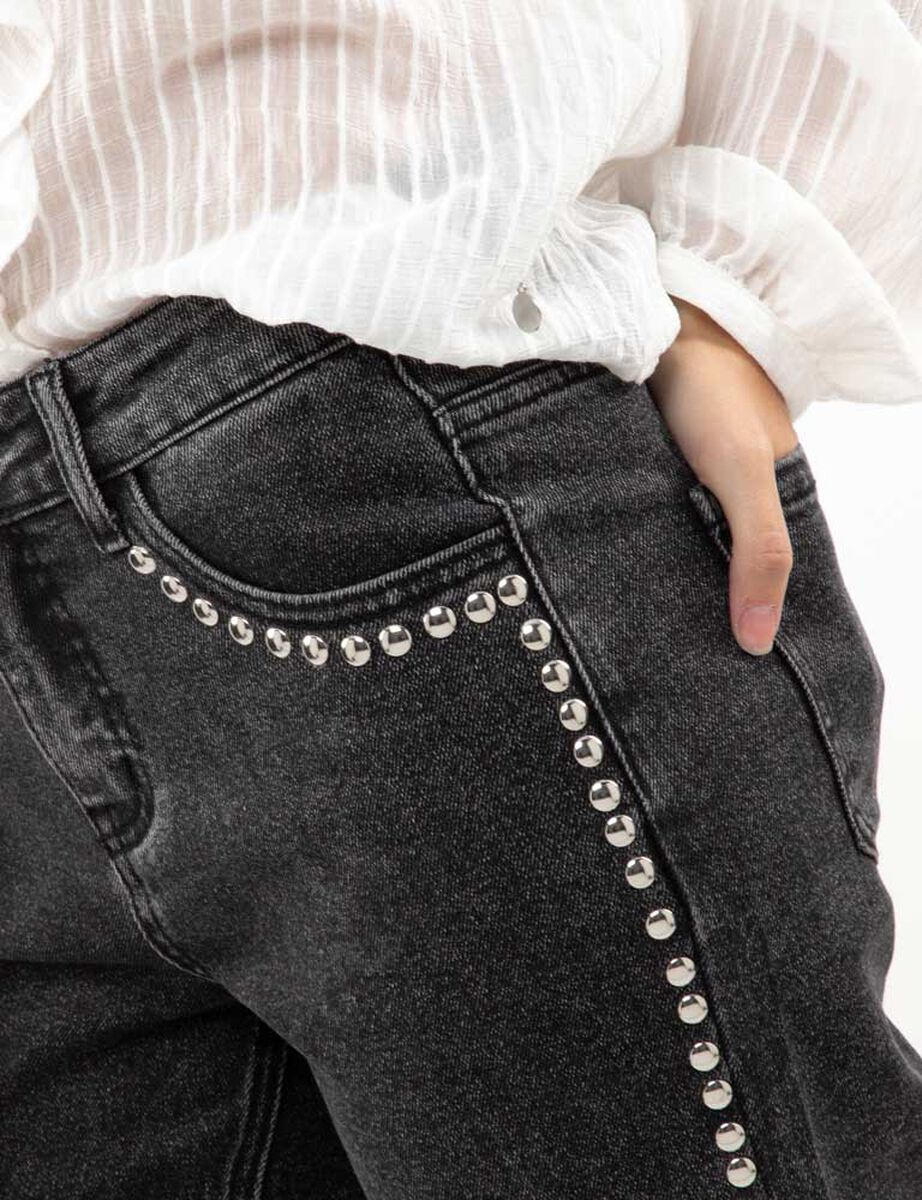 Jeans Apliques Mujer Zibel