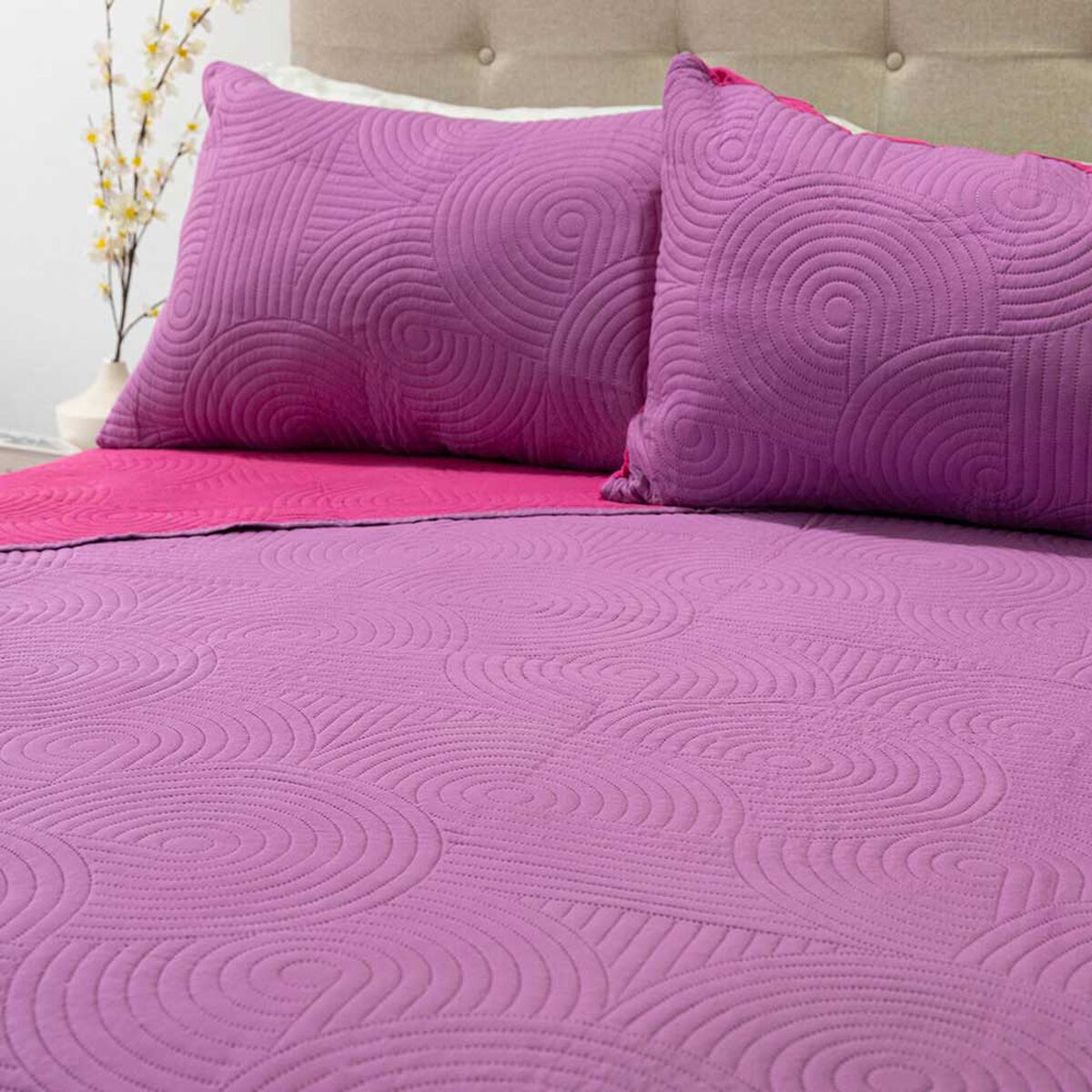 Quilt Doral King Lila Fucsia Origins