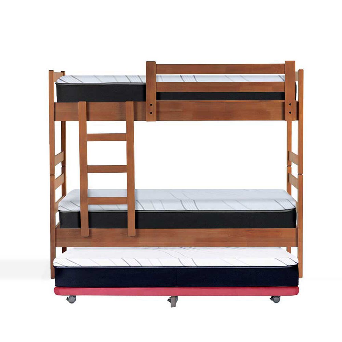 Camarote Triple Latam Home 1 Plaza Zen + Colchón Pro Palo Rosa