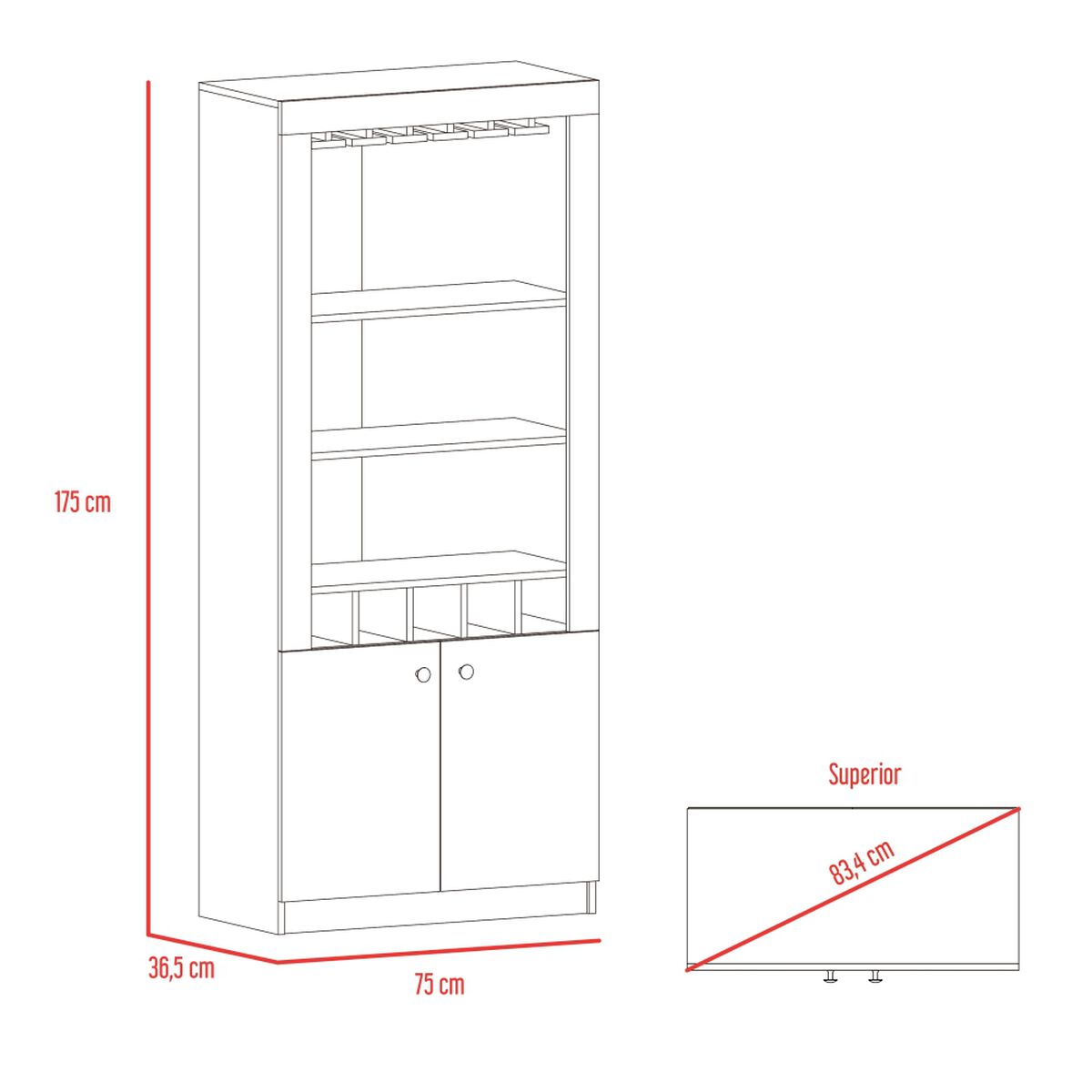 Mueble Bar TuHome Bellagio