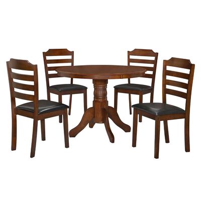 Juego de Comedor Dreams Enzo 4 Sillas Café