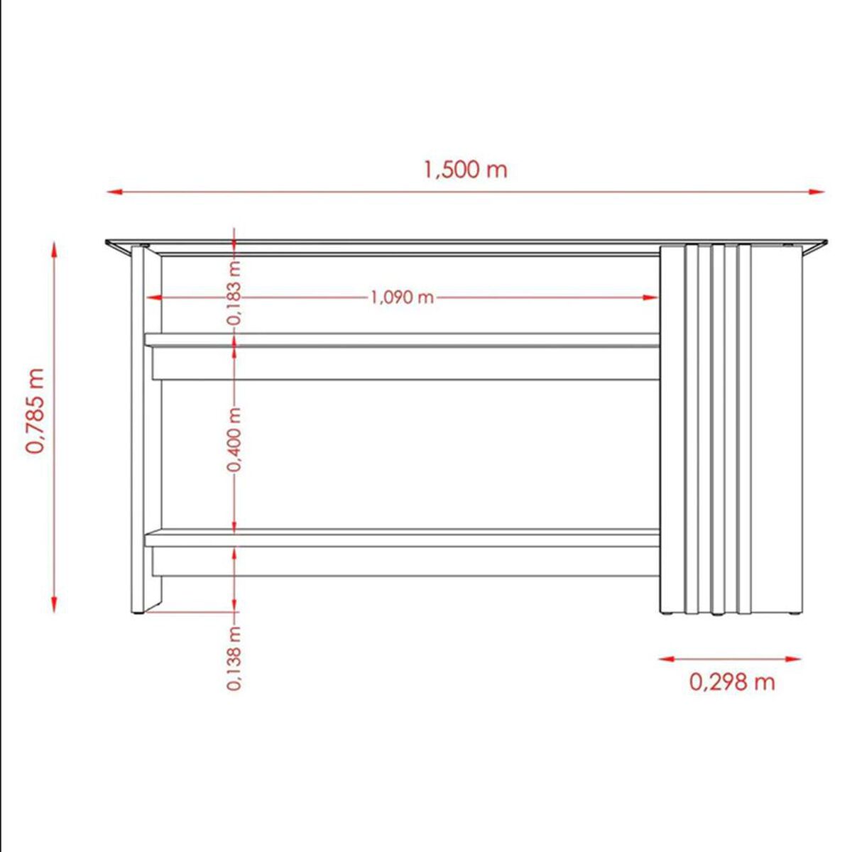 Mesa de Arrimo Altavision Frizz Cala Blanco