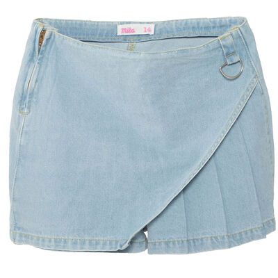 Imagen 2 del producto Falda Short de Algodón Niña Mila Celeste