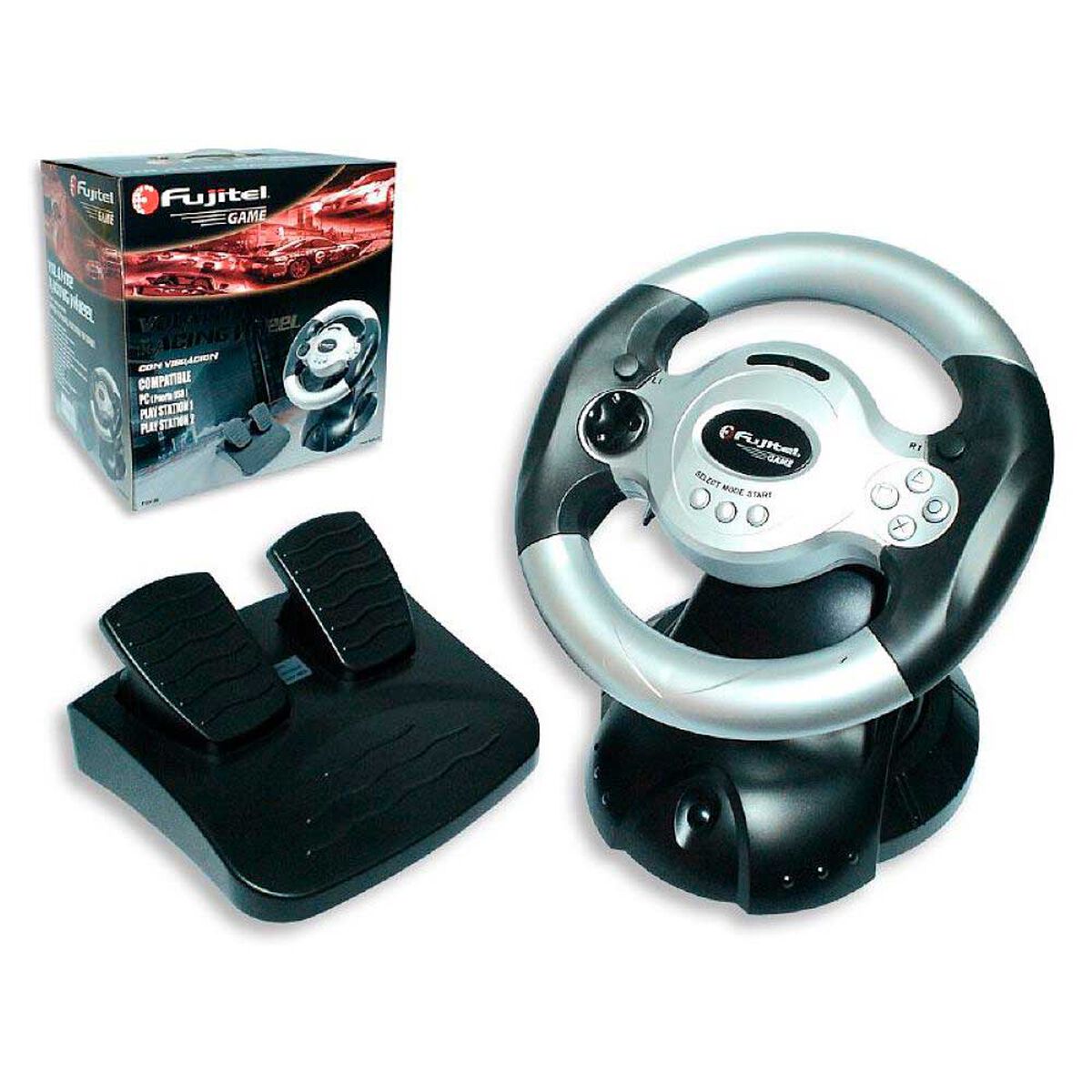 Control de Volante para PC/PS1/PS2 Fujitel USB