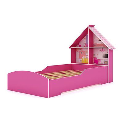 Cama Infantil Decocasa 1 Plaza Casinha Rosa