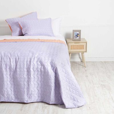 Imagen 1 del producto Cubrecama Mashini 2 Plazas Liso Lila Naranjo