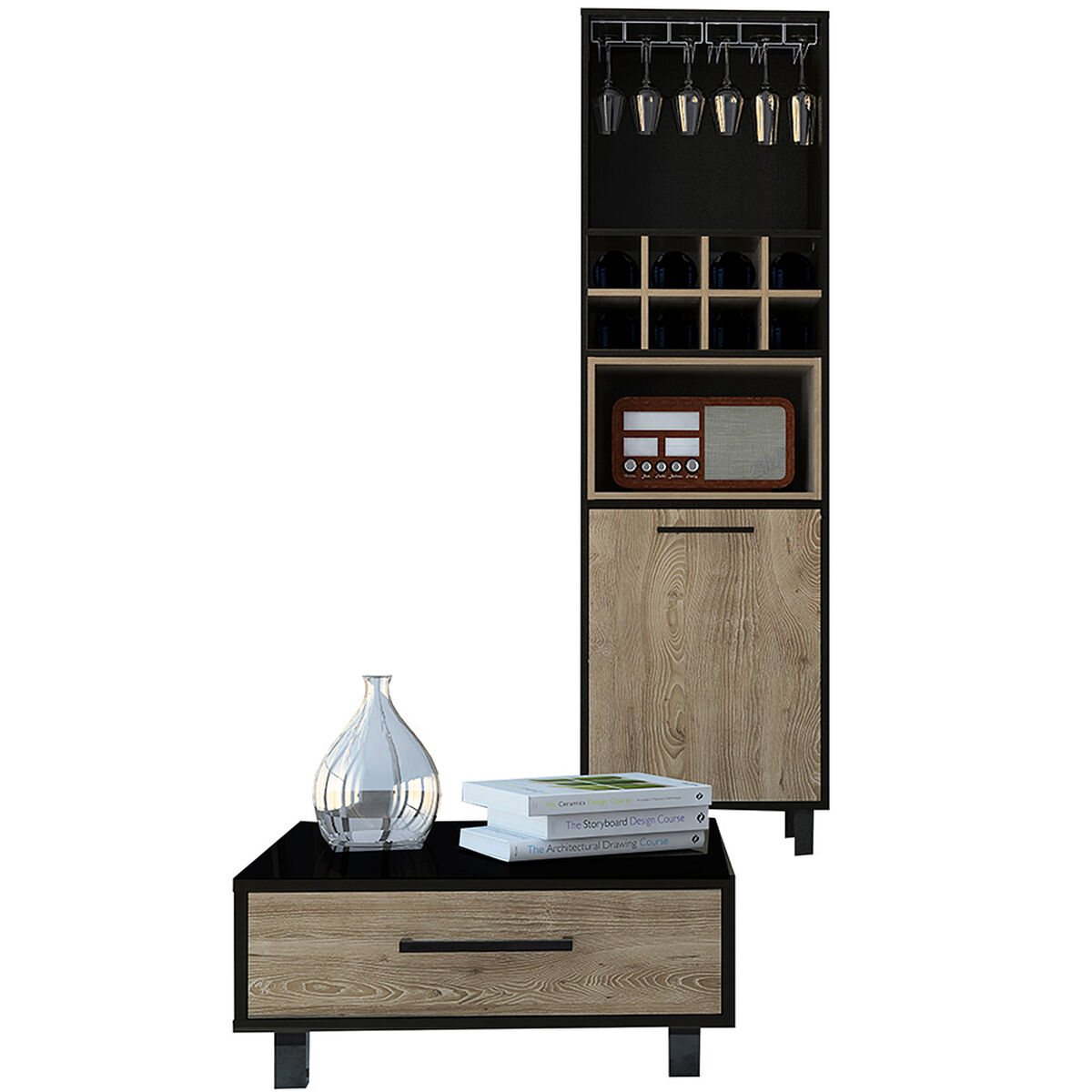 Combo Mesa de Centro + Bar TuHome Kaia