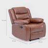 Juego de Living Reclinable Daniels Sof&aacute; 3 Cuerpos + 2 Bergers Roma Caf&eacute;