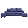 Juego de Living Innovamuebles Kahlo Sofá 3 Cuerpos + Dos Pouf 1 Cuerpo Azul
