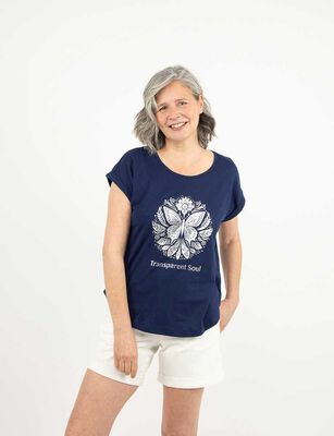 Imagen 1 del producto Polera Con Estampado Manga Corta Mujer Portman Club Azul, Crudo, Negro, Rosa, Taupe
