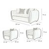 Juego de Living Elegant Detail Oklahoma Sofá 3 Cuerpos + Dos Sillones 1 Cuerpo Café