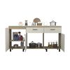Mueble de Cocina Inferior TuHome Gante 2 Puertas 2 Cajones Rovere Niebla