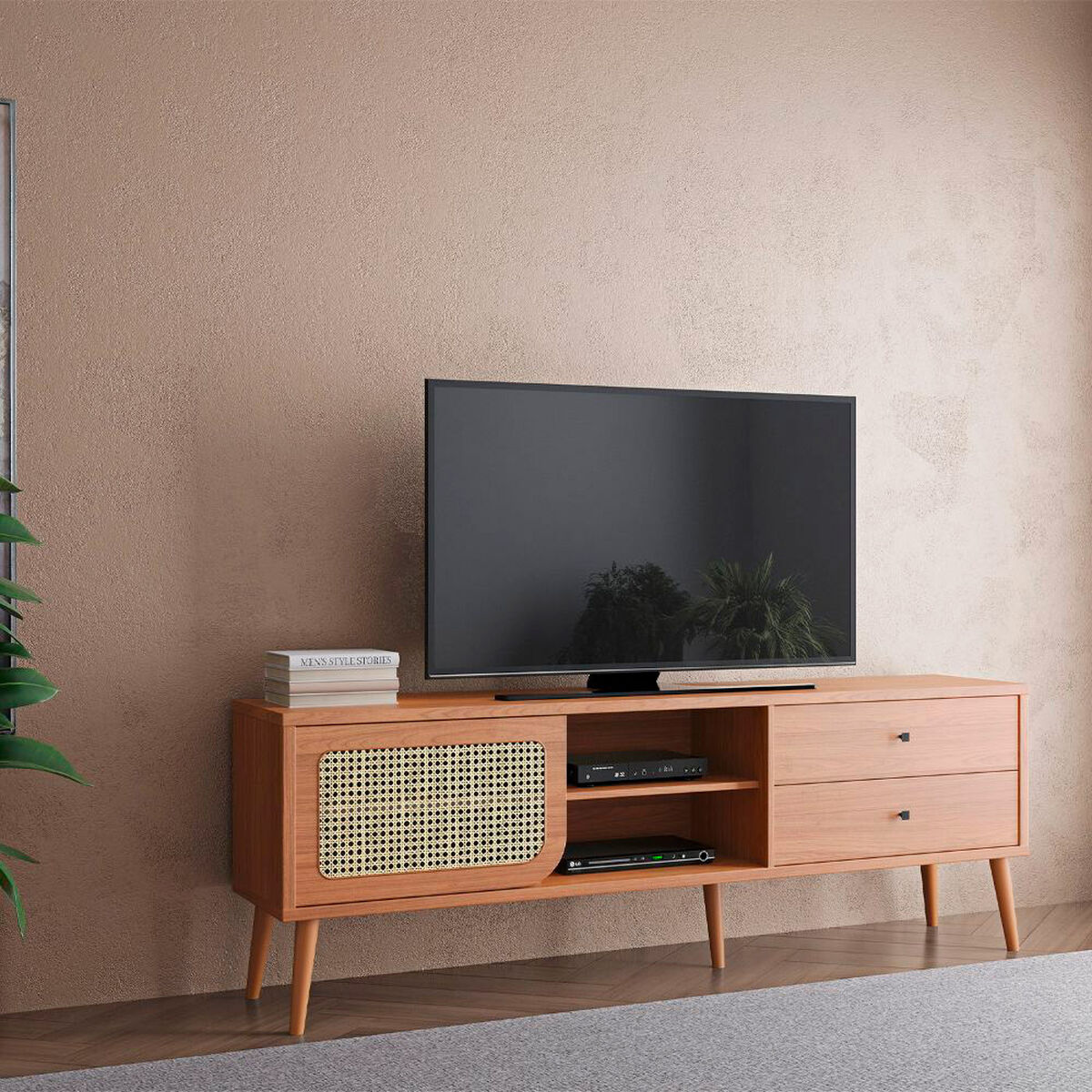 Rack TV Roca Vitoria Hasta 75" Canela
