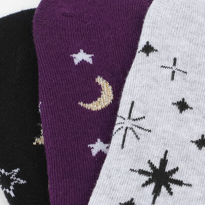 Imagen 2 del producto Pack 3 Unidades Calcetin Mujer Invisible de Algodón Icono Surtido