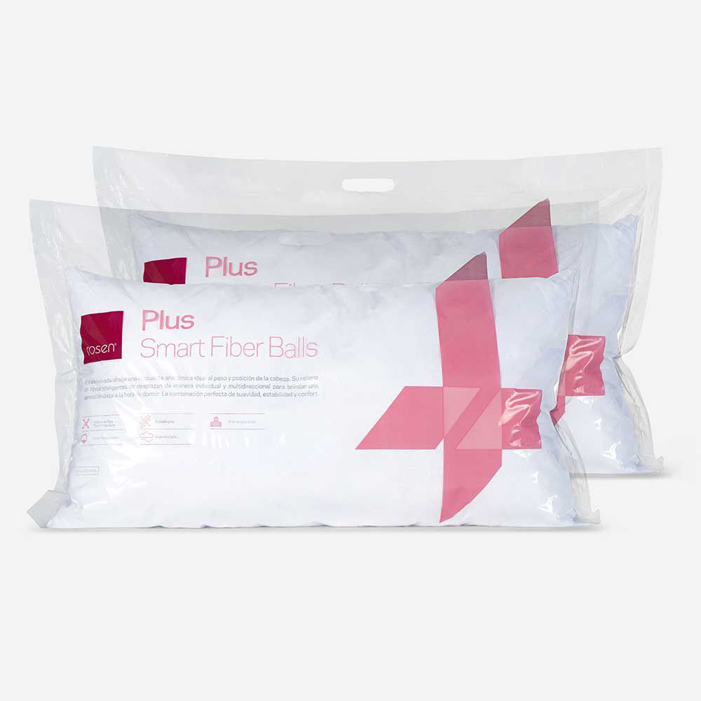 Set 2 Almohadas Rosen Fibra Plus 50x90 cm