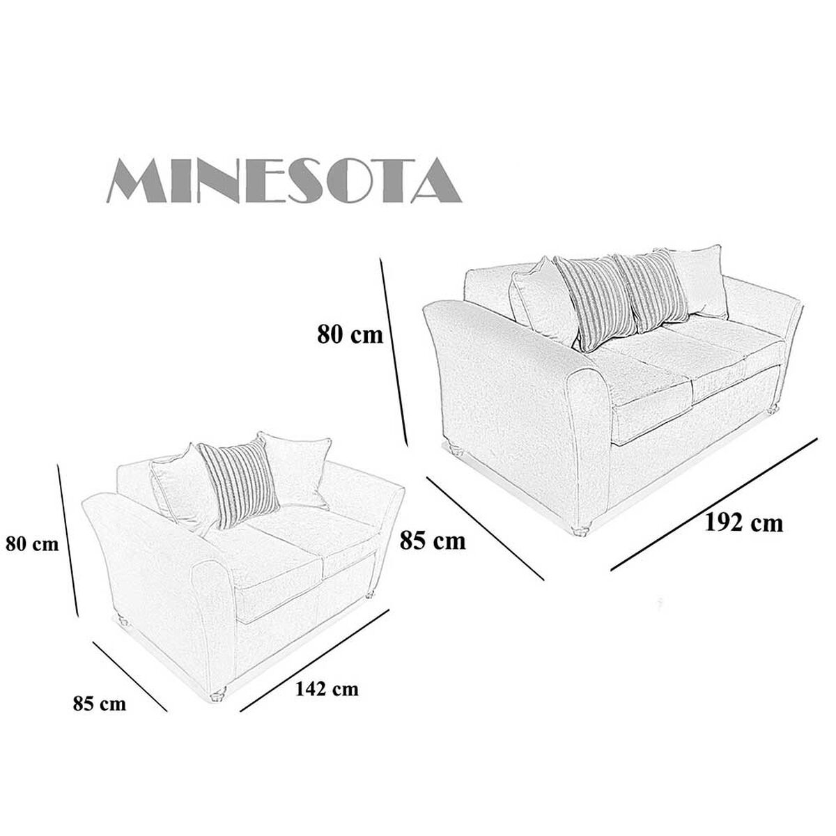 Juego de Living Elegant Detail Minesota Sof&aacute; 3 Cuerpos + Sof&aacute; 2 Cuerpos Rojo