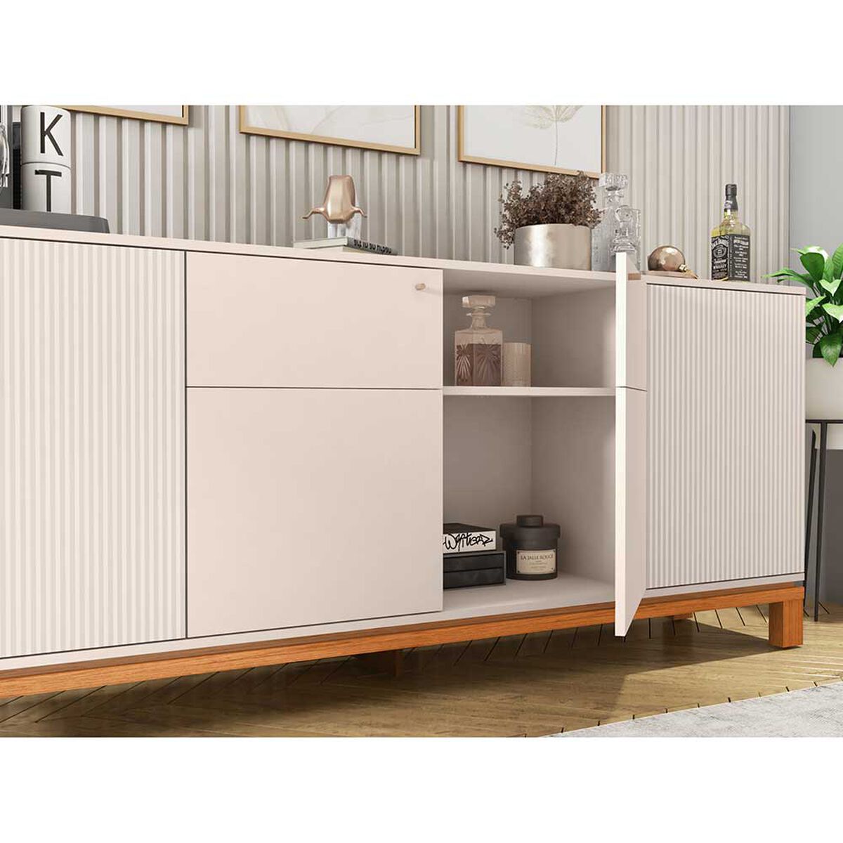 Buffet Decocasa Mondrian Off White Castaño