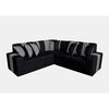 Seccional A&M Home Victor 2,2 Cuerpos Negro Gris