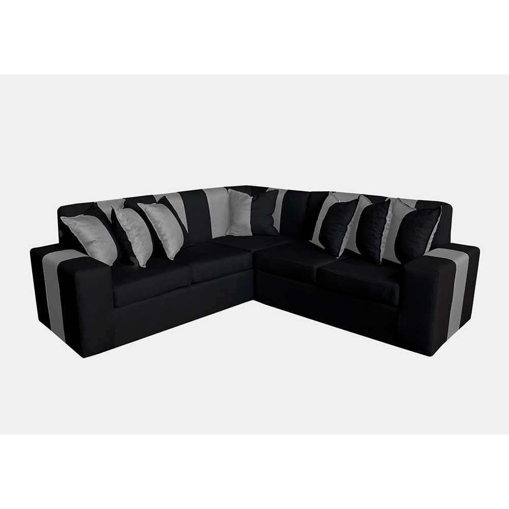 Seccional A&M Home Victor 2,2 Cuerpos Negro Gris