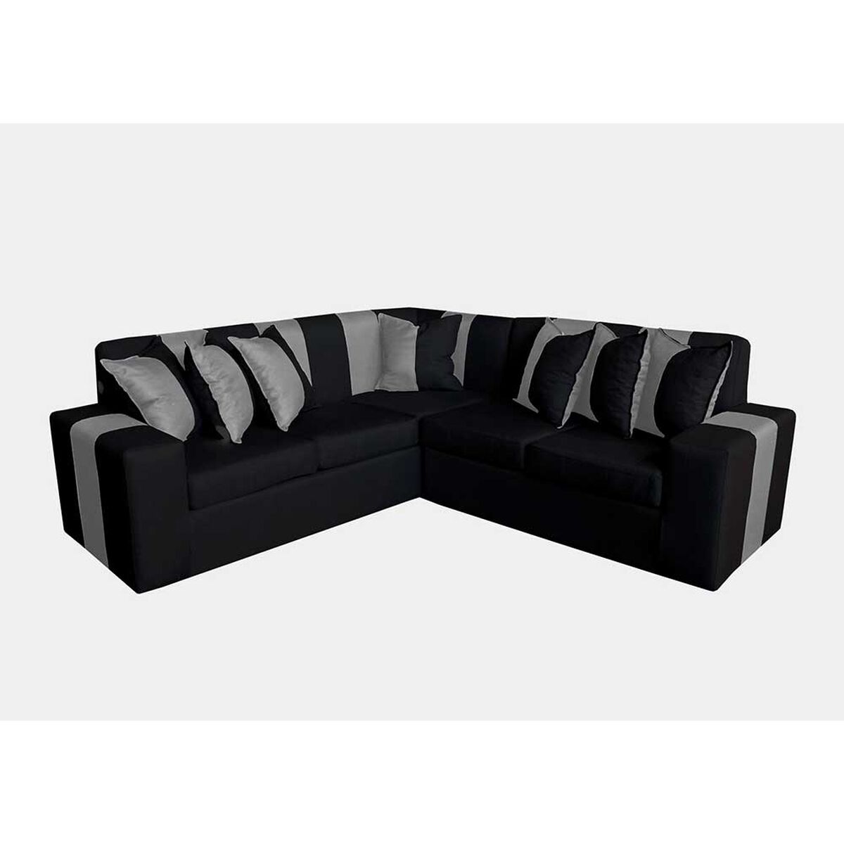 Seccional A&M Home Victor 2,2 Cuerpos Negro Gris