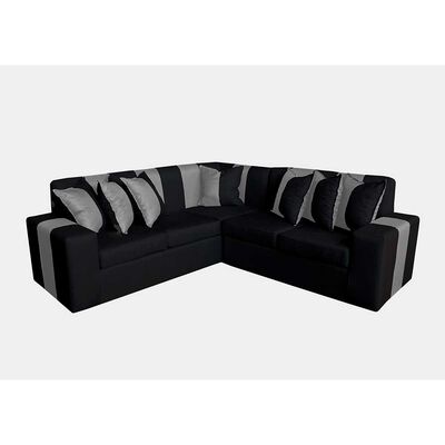 Seccional A&M Home Victor 2,2 Cuerpos Negro Gris