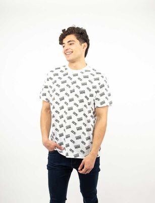 Imagen 1 del producto Polera Estampada Manga Corta Hombre Icono Blanco, Celeste, Gris, Negro, Verde