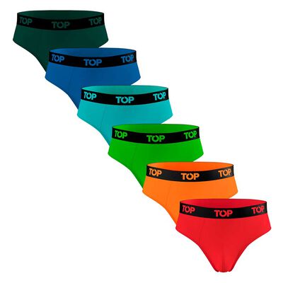 Pack 6 Slip Colección Skins Algodón Hombre Top Color-1, Color-2