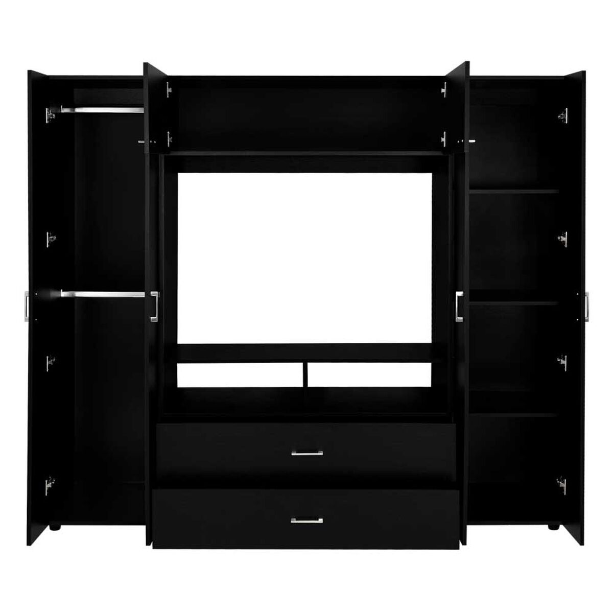 Closet Tuhome Z-200 6 Puertas 2 Cajones Wengue