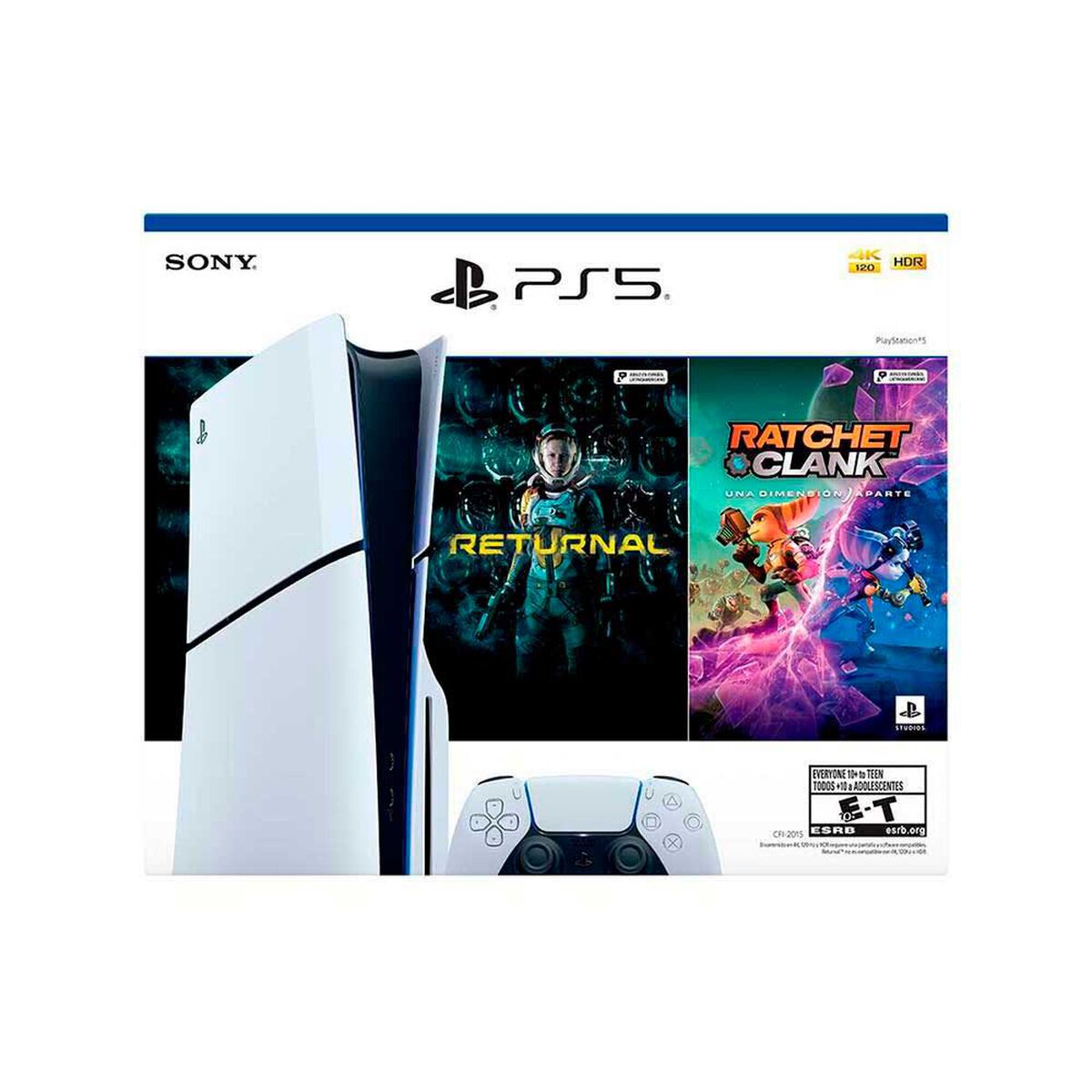 Consola Sony PlayStation 5 Slim con Disco + 2 Juegos + Control